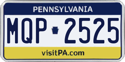 PA license plate MQP2525