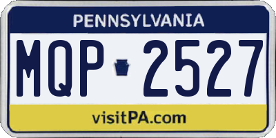 PA license plate MQP2527