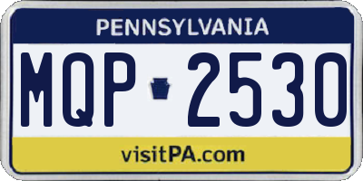 PA license plate MQP2530