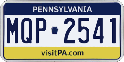 PA license plate MQP2541