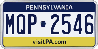 PA license plate MQP2546