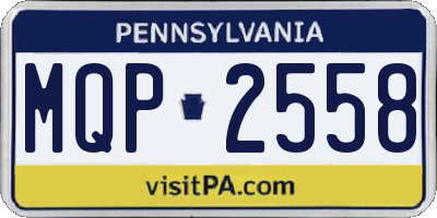 PA license plate MQP2558