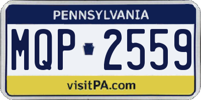 PA license plate MQP2559