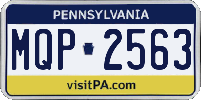 PA license plate MQP2563