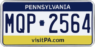 PA license plate MQP2564
