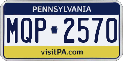 PA license plate MQP2570