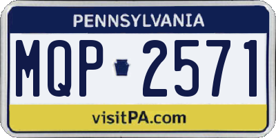 PA license plate MQP2571