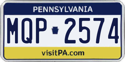 PA license plate MQP2574