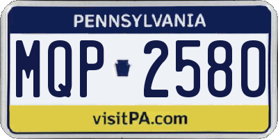 PA license plate MQP2580