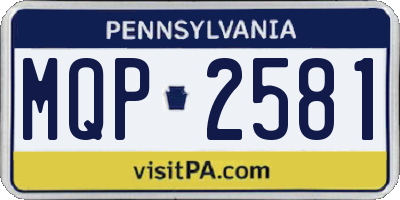 PA license plate MQP2581