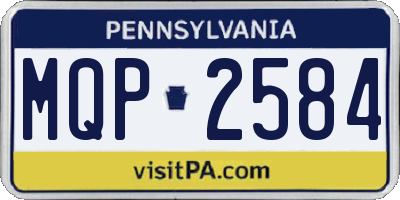 PA license plate MQP2584
