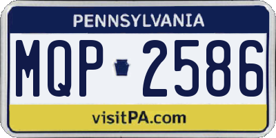 PA license plate MQP2586