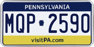 PA license plate MQP2590