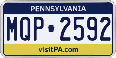 PA license plate MQP2592