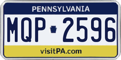PA license plate MQP2596