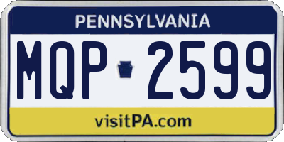 PA license plate MQP2599