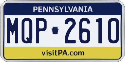 PA license plate MQP2610