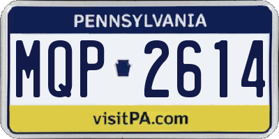 PA license plate MQP2614