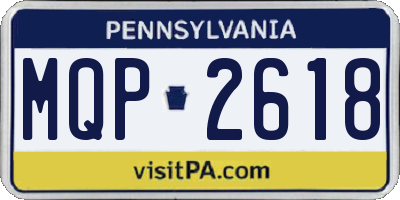 PA license plate MQP2618