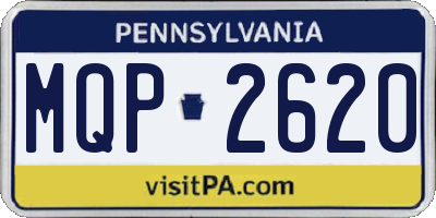 PA license plate MQP2620