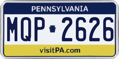 PA license plate MQP2626