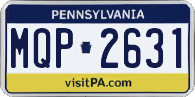PA license plate MQP2631