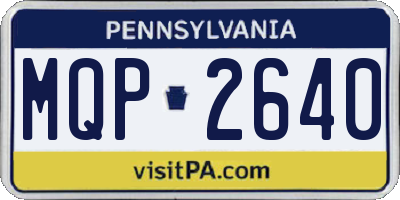 PA license plate MQP2640