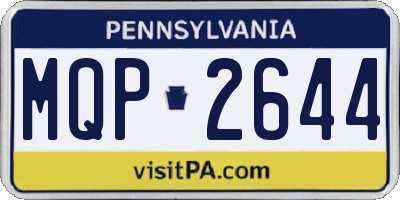 PA license plate MQP2644