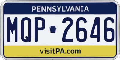 PA license plate MQP2646