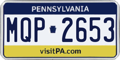 PA license plate MQP2653