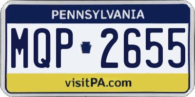 PA license plate MQP2655