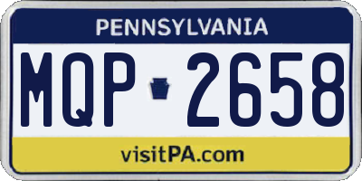 PA license plate MQP2658