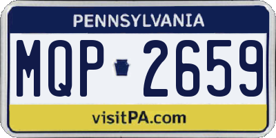 PA license plate MQP2659
