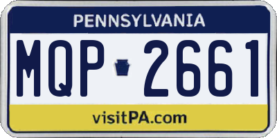 PA license plate MQP2661
