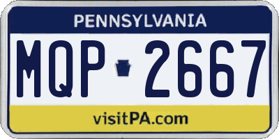 PA license plate MQP2667