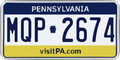 PA license plate MQP2674