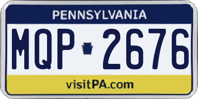PA license plate MQP2676