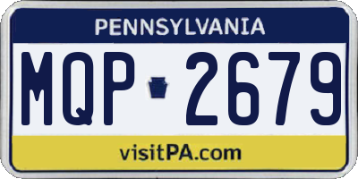 PA license plate MQP2679