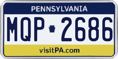 PA license plate MQP2686
