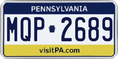 PA license plate MQP2689