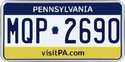 PA license plate MQP2690