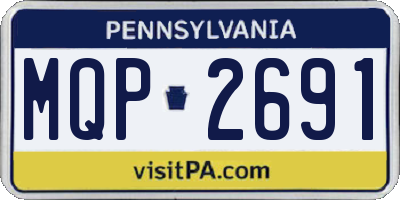 PA license plate MQP2691