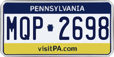 PA license plate MQP2698