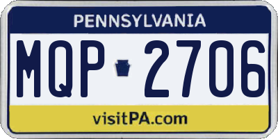 PA license plate MQP2706