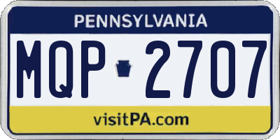 PA license plate MQP2707