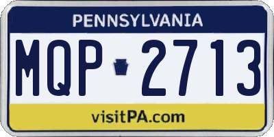 PA license plate MQP2713