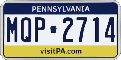 PA license plate MQP2714