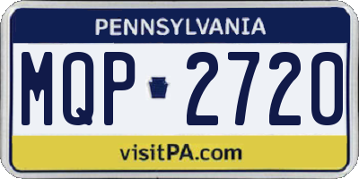 PA license plate MQP2720