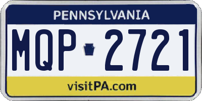 PA license plate MQP2721