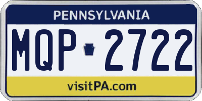 PA license plate MQP2722